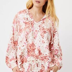 Lou & Grey Women's Bloom Soft Cozy Terry Hoodie Sweatshirt Size XL Multicolor